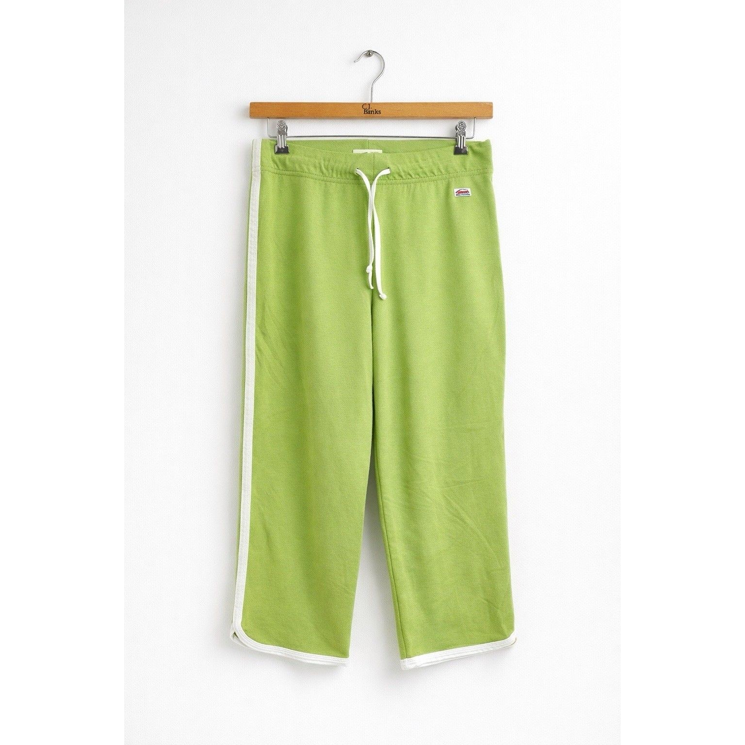 Soffe Xl Lime Green Capri Sweatpants Drawstring Lounge Athletic Pants Womens